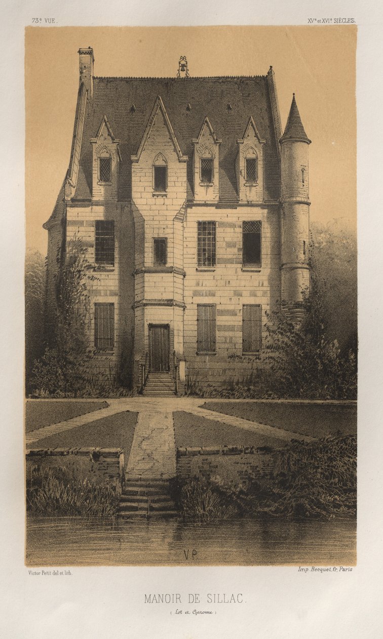 ... رر. 73 ، Manoir De Sillac Lot et Garonne ، 1860. بواسطة فيكتور بيتي