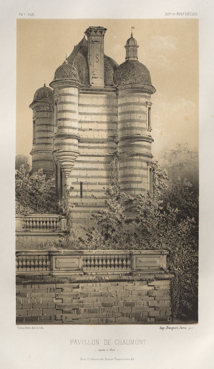 ... رر. 76 ، Pavillon De Chaumont Saône et Loire ، 1860. بواسطة فيكتور بيتي