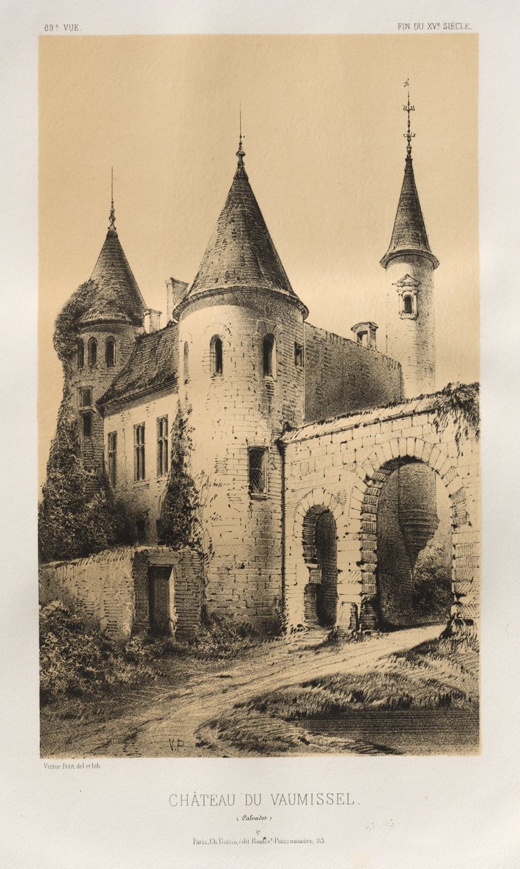 ... رر. 89 ، Château du Vaumissel Calvados ، 1860. بواسطة فيكتور بيتي