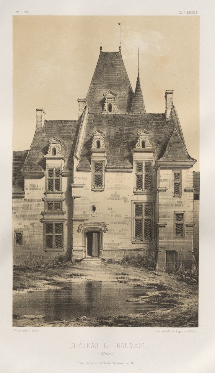 ... رر. 97 ، Château de Baumais Calvados ، 1860. بواسطة فيكتور بيتي