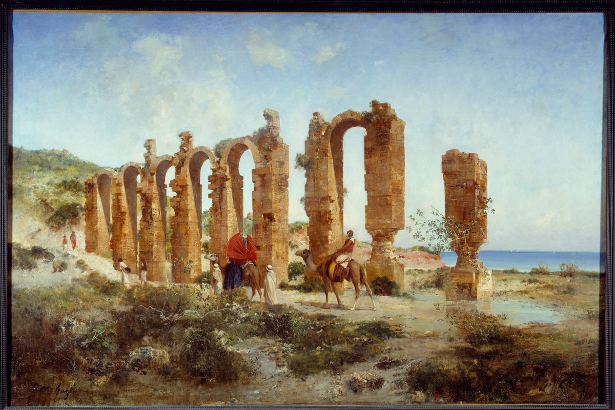 القناة الرومانية في شرشال (الجزائر). لوحة لفيكتور بيير هوغيت (1835-1902) بواسطة فيكتور بيير هوجيت