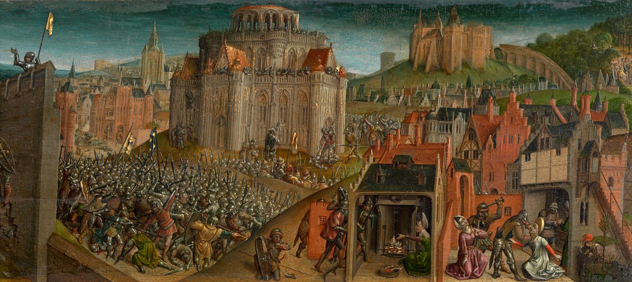 غزو تيطس للقدس (زيت على لوحة) (تفاصيل 470981) بواسطة فيينا ماجستير ماري من بورغوندي
