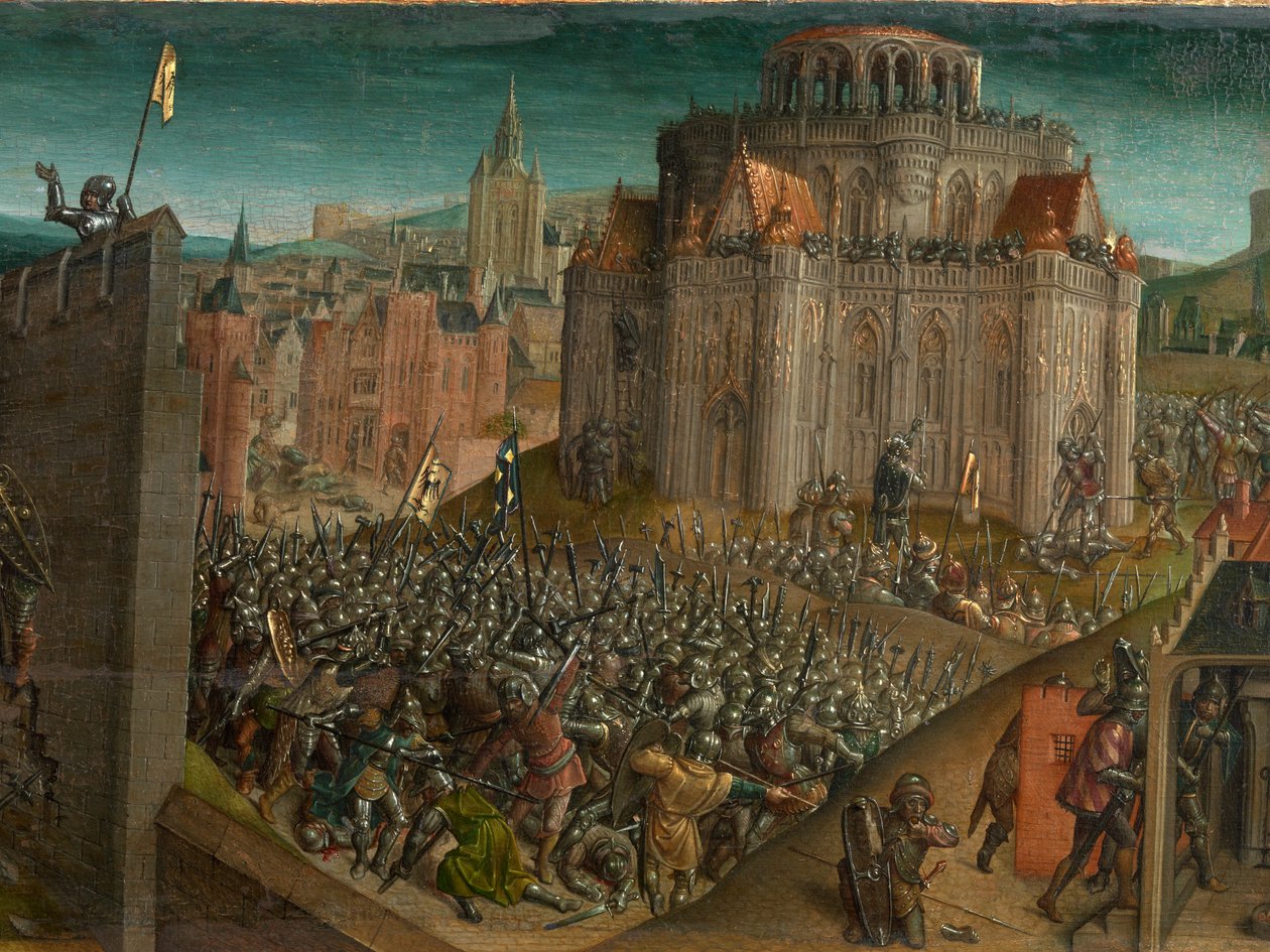 غزو تيطس للقدس (زيت على لوحة) (تفاصيل 470981) بواسطة فيينا ماجستير ماري من بورغوندي