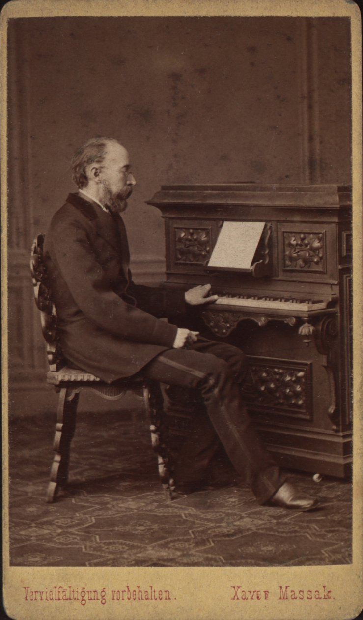 صورة لكاتب الأغاني والمؤلف الموسيقي فرانز فريدريش ريتشارد جيني 1823-1895 ، حوالي 1880-1885. بواسطة فيينا. استوديو الصور زافير مساك