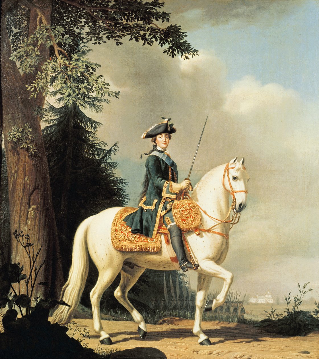 صورة الفروسية لكاترين الثانية (1729-1796) العظمى لروسيا بواسطة Vigilius Erichsen
