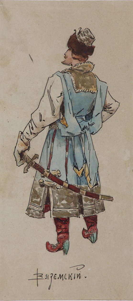 تصميم أزياء أوبرا ذا ميرشانت كلاشينكوف لروبنشتاين ، 1901 بواسطة فيكتور أندرييفيتش سيموف