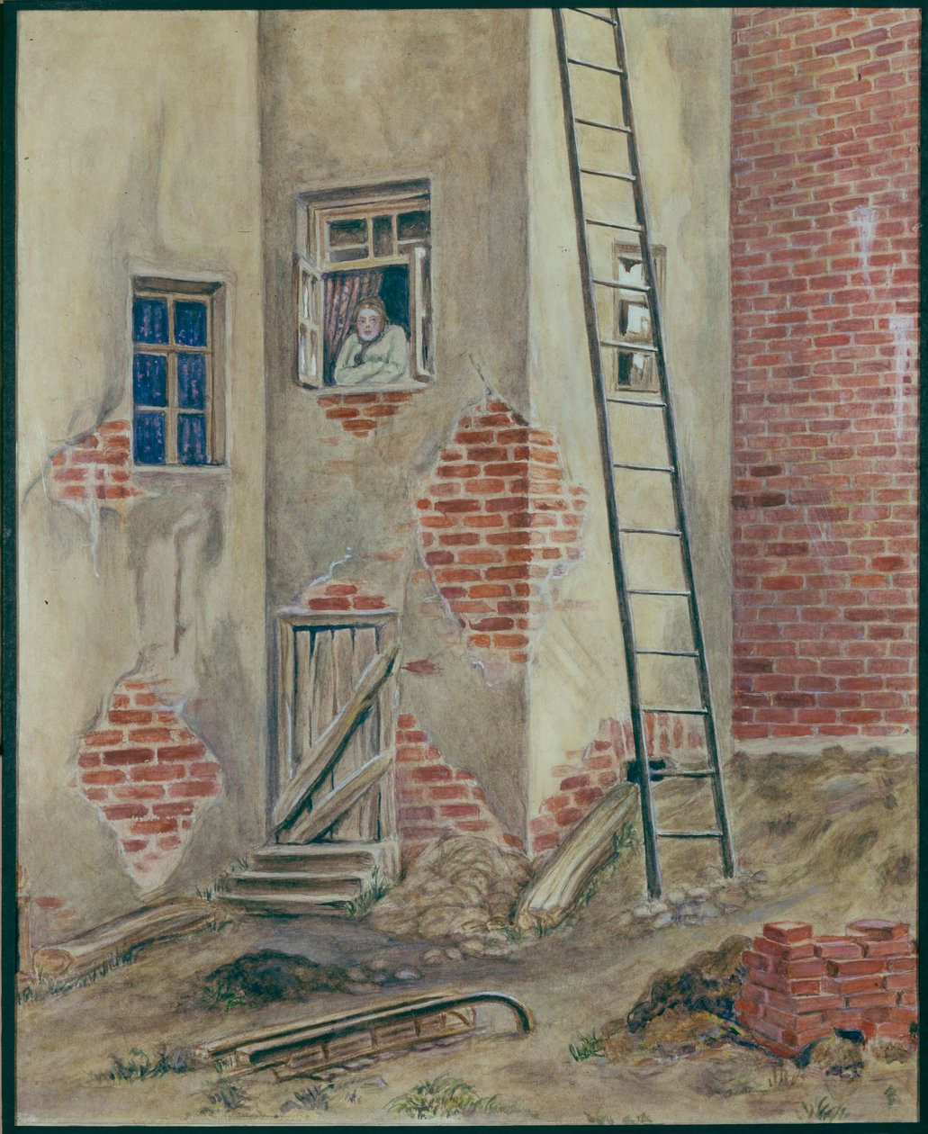 تصميم المسرح لمسرحية The Lower Depths بقلم M.Gorky ، 1902 بواسطة فيكتور أندرييفيتش سيموف