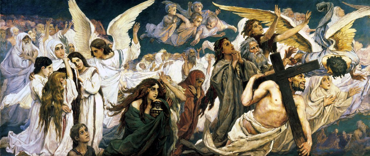 قبل الجنة ، الجزء الأيسر ، 1885-1896. بواسطة فيكتور ميخائيلوفيتش فاسنيتسوف
