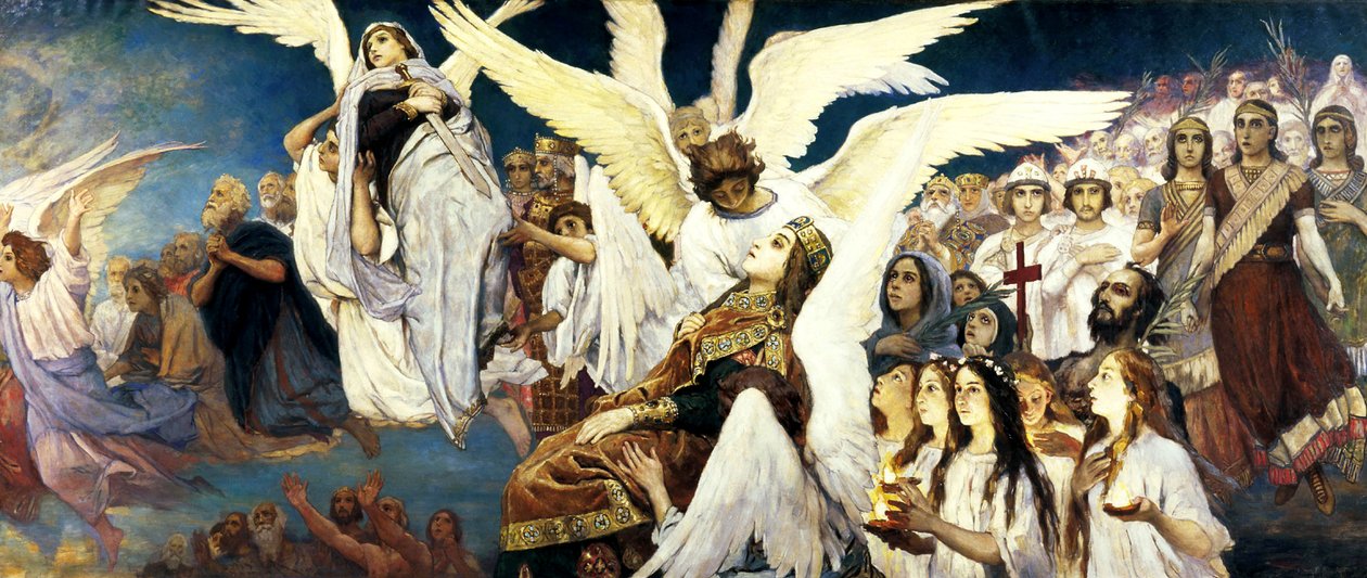 قبل الجنة ، الجزء الأيمن ، 1885-1896. بواسطة فيكتور ميخائيلوفيتش فاسنيتسوف