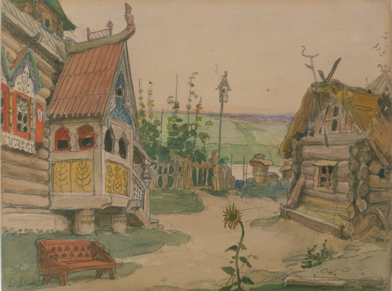 Berendeyevka. تصميم المسرح لأوبرا Snow Maiden من تأليف N.Rimsky-Korsakov ، 1885 بواسطة فيكتور ميخائيلوفيتش فاسنيتسوف