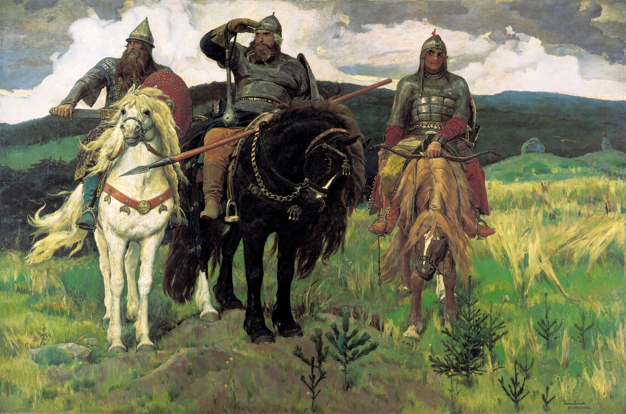 Bogatyrs '، 1898. بواسطة فيكتور ميخائيلوفيتش فاسنيتسوف