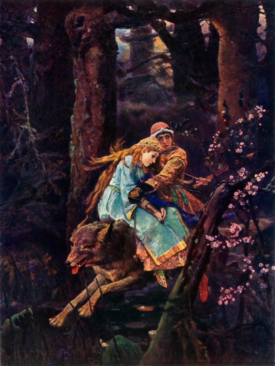 إيفان تساريفيتش على ذئب رمادي ، c1887 ، 1965. بواسطة فيكتور ميخائيلوفيتش فاسنيتسوف