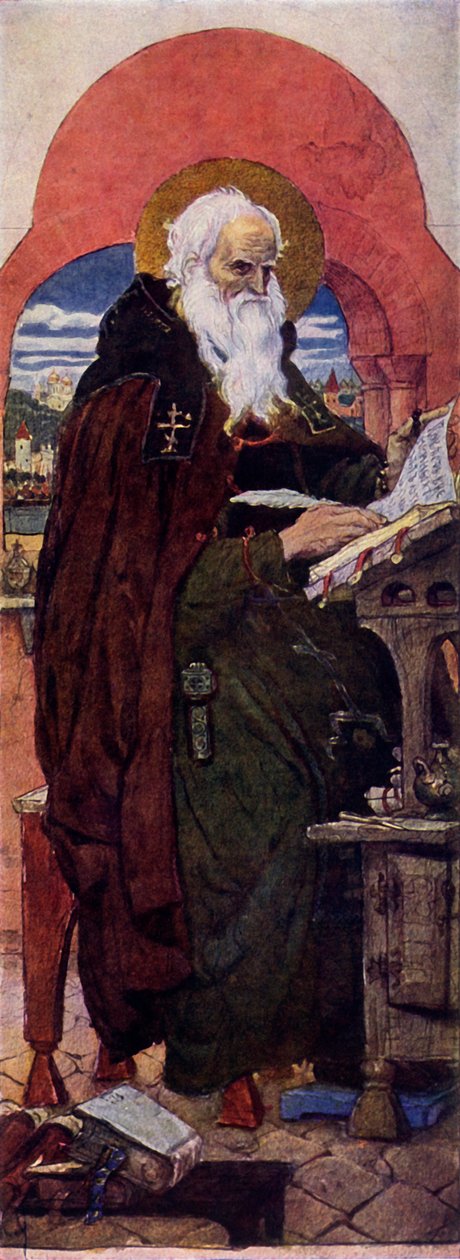 المؤرخ المبارك نيستور ، c1885-1896 ، 1965. بواسطة فيكتور ميخائيلوفيتش فاسنيتسوف