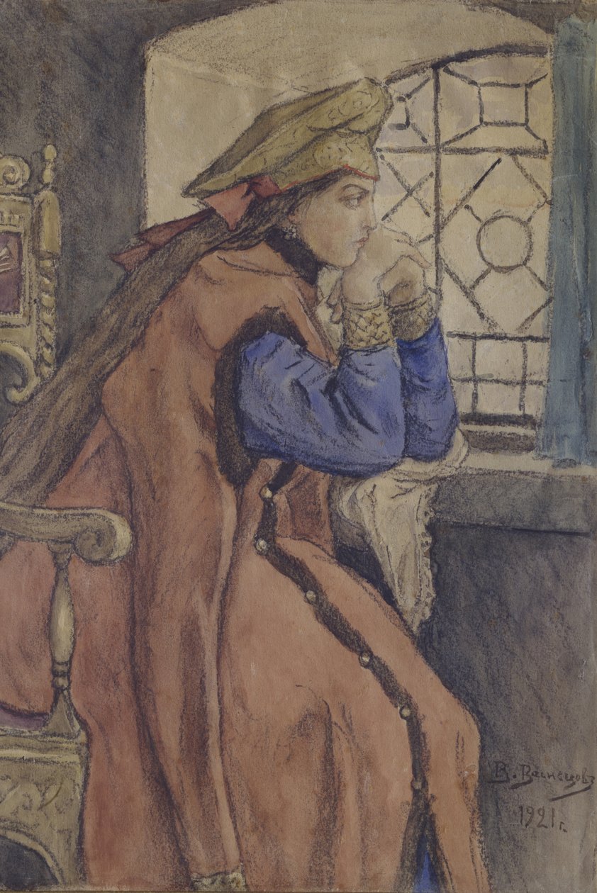 Tsarevna عند النافذة الأميرة التي لم تبتسم أبداً ، 1920 بواسطة فيكتور ميخائيلوفيتش فاسنيتسوف