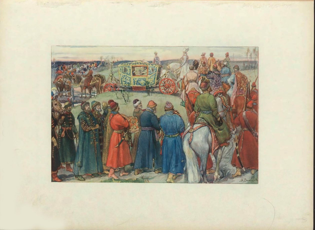 القيصر اليكسي ميخائيلوفيتش ركوب إلى الصيد ، 1896 بواسطة فيكتور ميخائيلوفيتش فاسنيتسوف