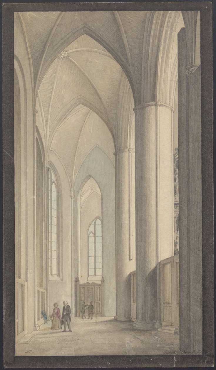 داخل كاتدرائية لوبيك 1855 بواسطة Vilhelm Dahlerup