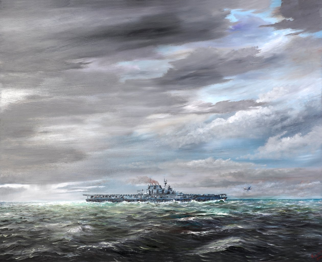 آخر B25-B يطير قبالة USS Hornet في 18 أبريل 1942 ، 2019 ، بواسطة فنسنت الكسندر بوث