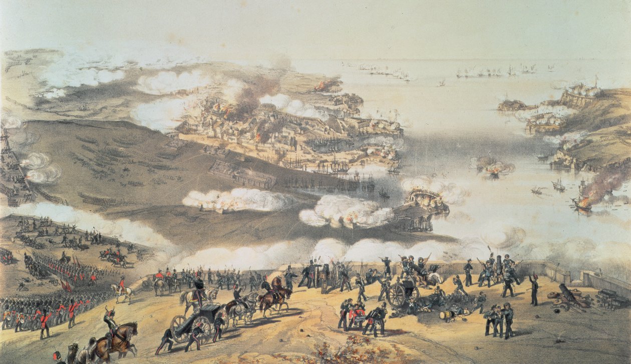 حصار سيفاستوبول خلال حرب القرم (1854-1856) بواسطة فنسنت بروكس
