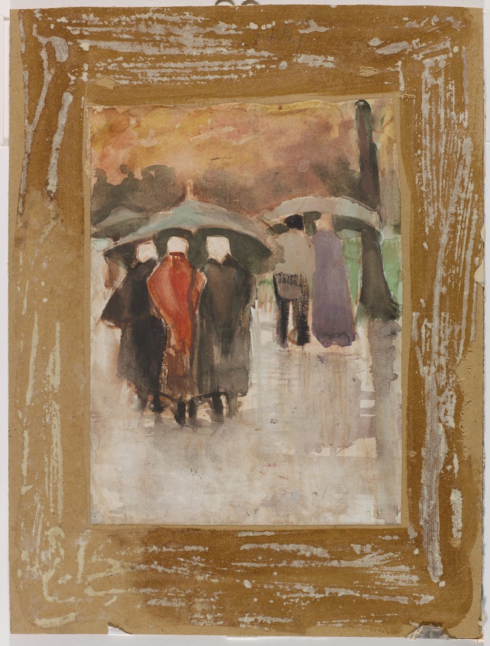 في المطر ، 1882 (مرحاض مرتفع باللون الأبيض على الرق) بواسطة فنسنت فان جوخ