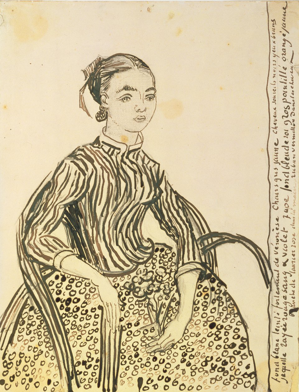 صورة لفتاة صغيرة ، 1888 (حبر على ورق) بواسطة فنسنت فان جوخ