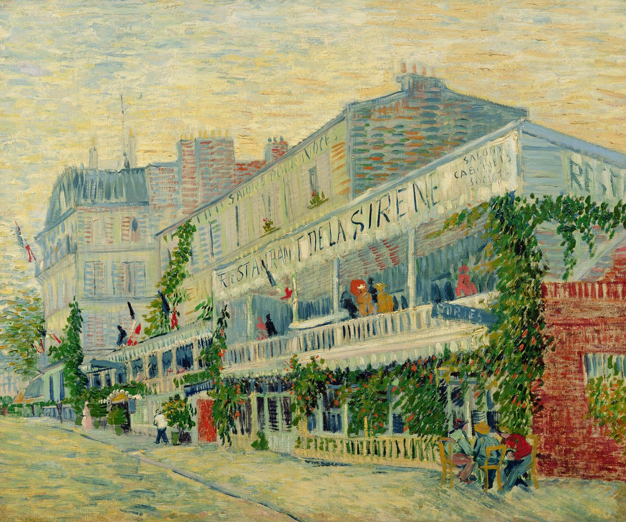مطعم de la Sirene في Asnieres ، 1887 بواسطة فنسنت فان جوخ