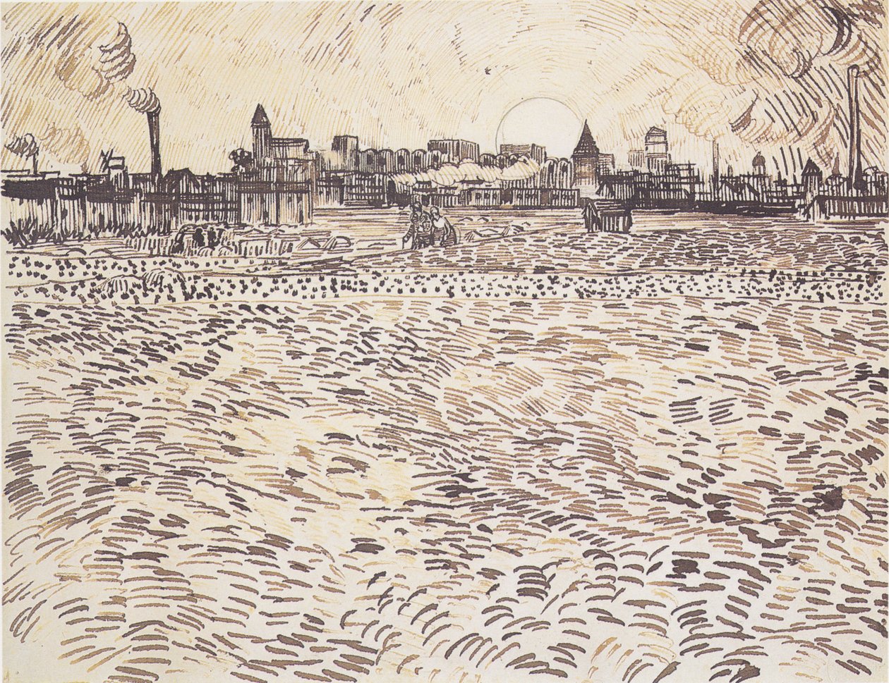 مساء الصيف ، الرسم بعد دراسة مطلية بواسطة فنسنت فان جوخ