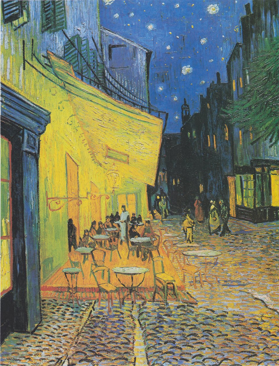 Terrasse des Cafés an der Place du Forum في Arles am Abend1 بواسطة فنسنت فان جوخ