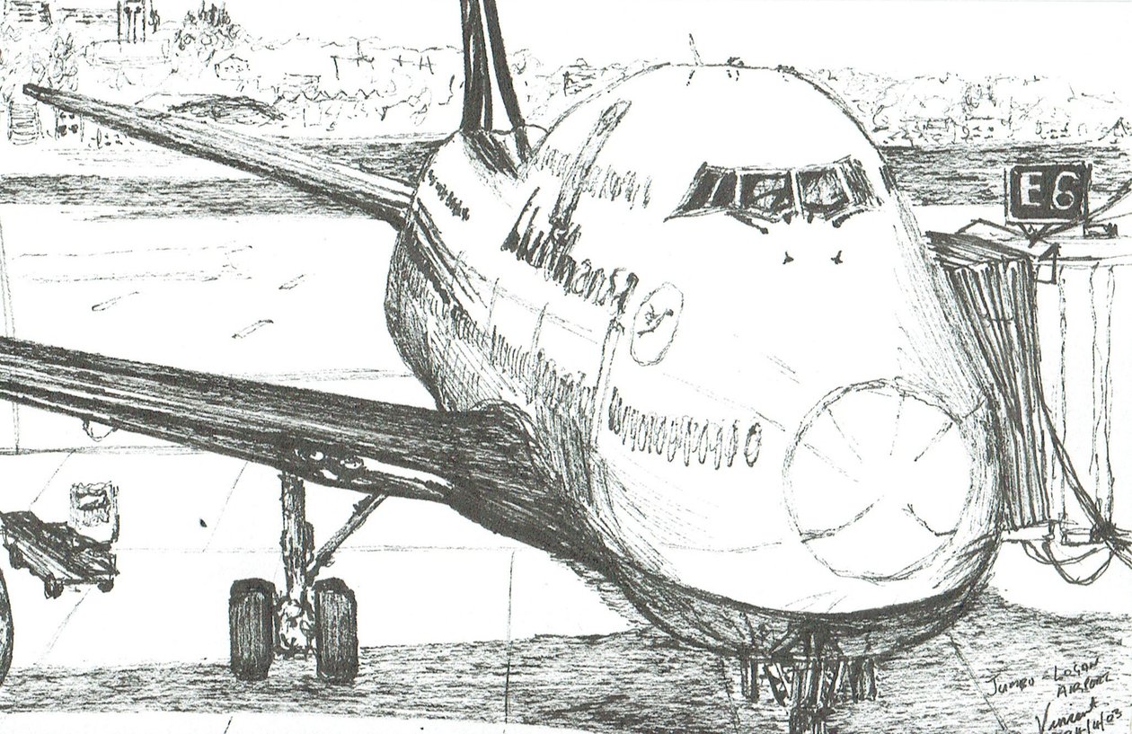 جمبو جيت في مطار لوجان ، 2003 بواسطة فنسنت الكسندر بوث