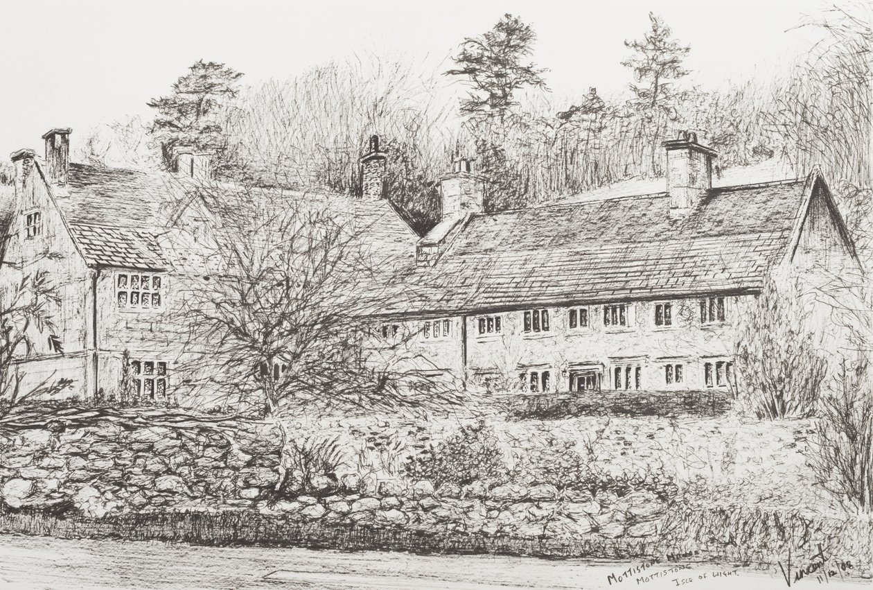 Mottistone Hall Isle of Wight ، 2008 (حبر على ورق) بواسطة فنسنت الكسندر بوث