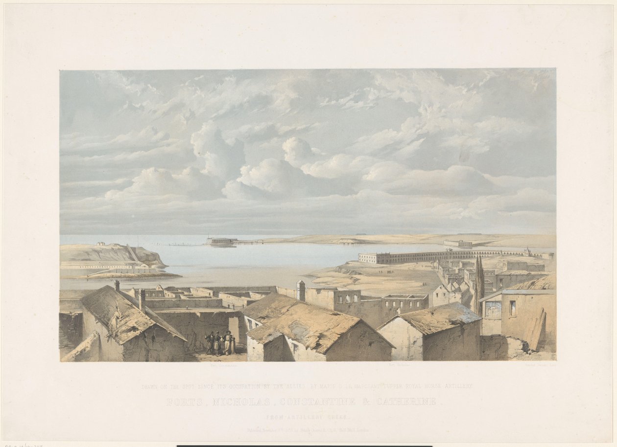 حصون نيكولاس وقسطنطين وكاترين في القرم 1855 الحصون ، نيكولاس ، قسطنطين وكاترين (العنوان على الكائن) بواسطة فنسنت بروكس