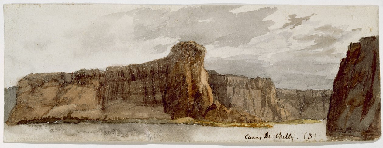 Canyon de Chelly No.3 (Canyon de Chelly، ArizonaCarsons Needle500 قدم) ، 1869-1871 (ألوان مائية) بواسطة فنسنت كولير