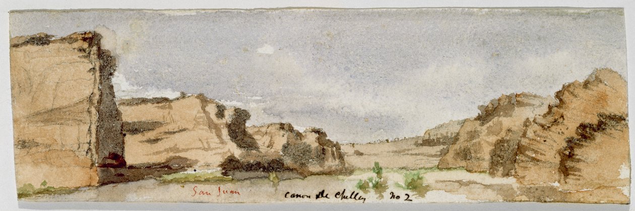 San Juan كانيون دي شيلي رقم 2 (كانيون دي شيلي ، أريزونا) ، 1869-1871 (ألوان مائية) بواسطة فنسنت كولير