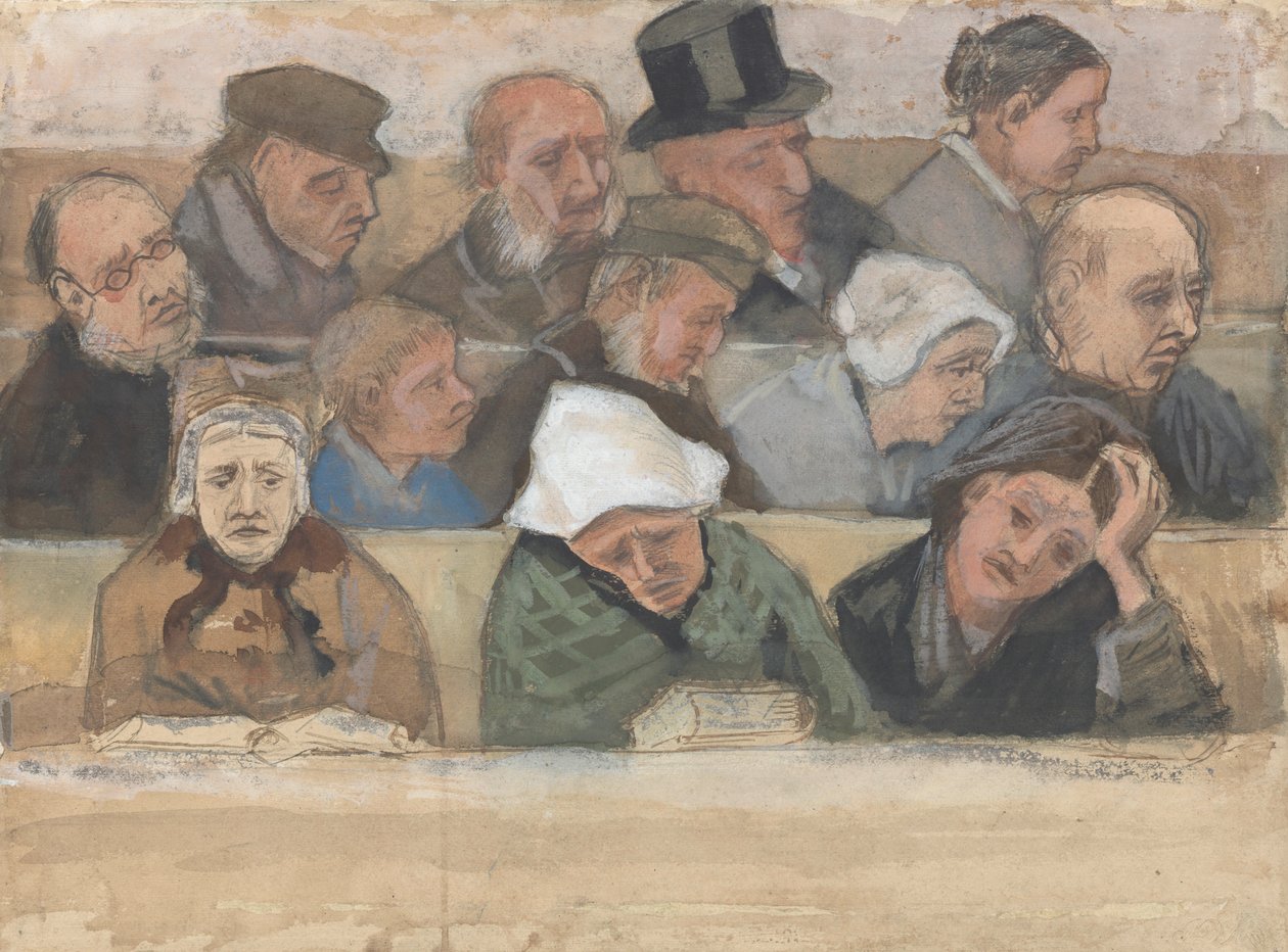 في الكنيسة ، 1882. بواسطة فنسنت فان جوخ