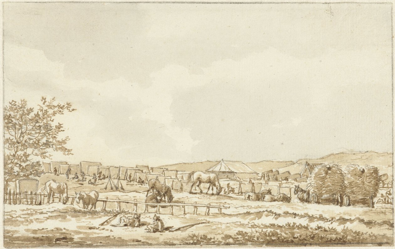 معسكر الجيش في دروغبرغ في أوفيرفين ، 19 سبتمبر 1787 بواسطة فنسنت جانز. فان دير فين
