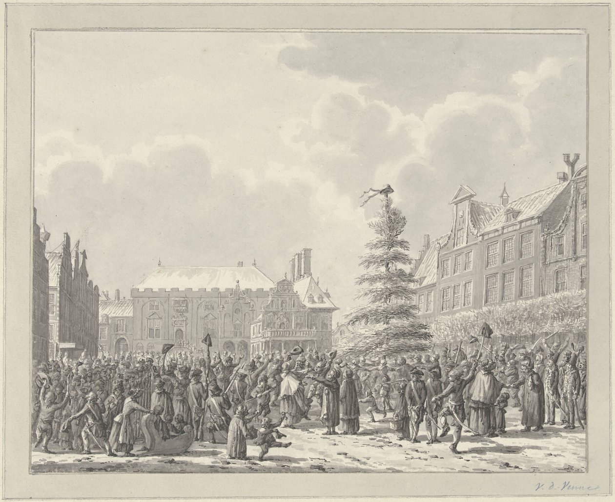 ثورة في هارلم 19 يناير 1795 بواسطة فنسنت جانز. فان دير فين