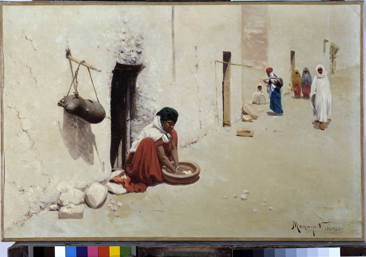 مشهد الشارع في الجزائر. لوحة للفنسنت ماناغو (1880-1936) 1903 (زيت على قماش) بواسطة فنسنت ماناغو