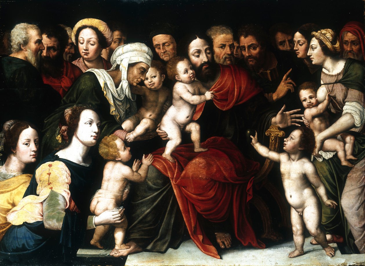 يسوع مع الأطفال الصغار ، c1559-1589 بواسطة فنسنت سيلر