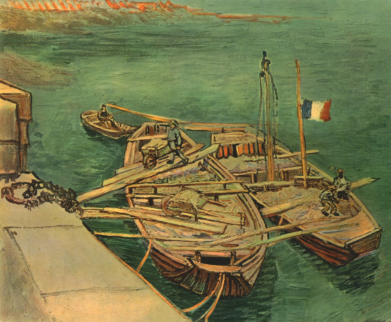 القوارب على الرون ، أغسطس 1888 ، 1947. بواسطة فنسنت فان جوخ