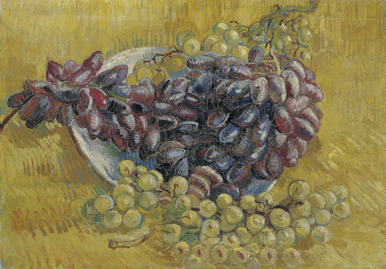 Grapes par Gogh، Vincent، van (1853-1890). زيت على قماش ، مقاس 33x46.3 بواسطة فنسنت فان جوخ