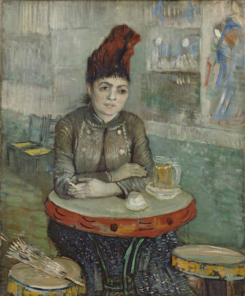 في المقهى. Agostina Segatori in Le tambourin، 1887-1888 بواسطة فنسنت فان جوخ