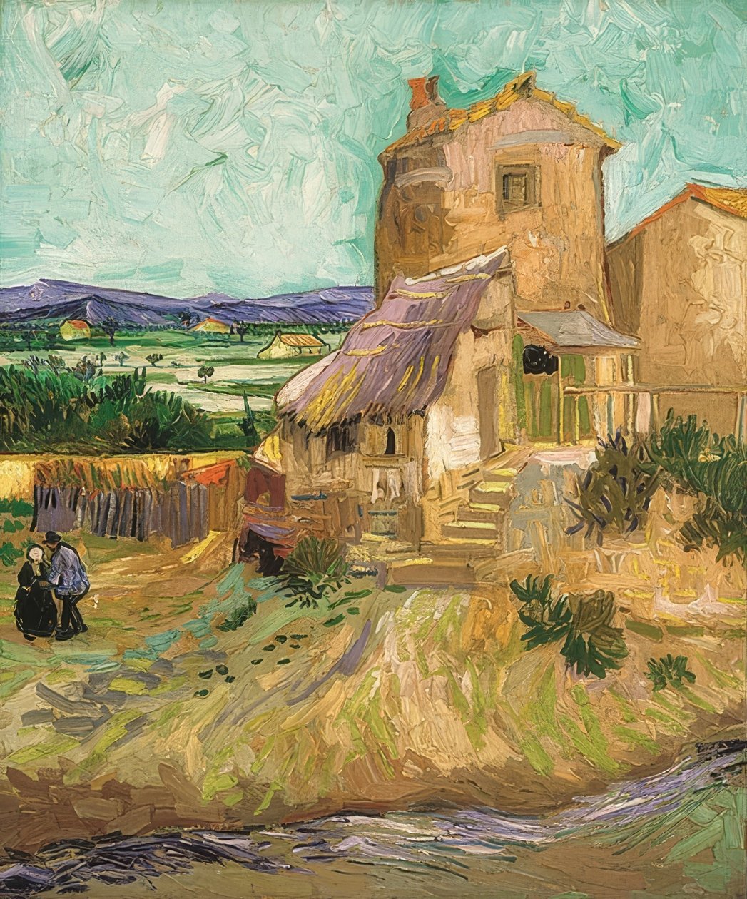 منزل لا كراو (Die alte Mühle). 1888 بواسطة فنسنت فان جوخ