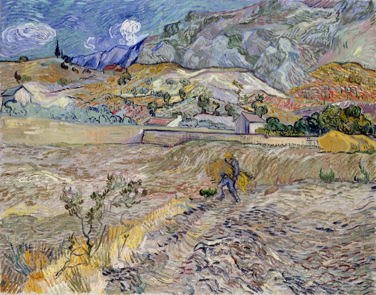 منظر طبيعي في Saint-Remy (The Plouged Field) (زيت على قماش) بواسطة فنسنت فان جوخ