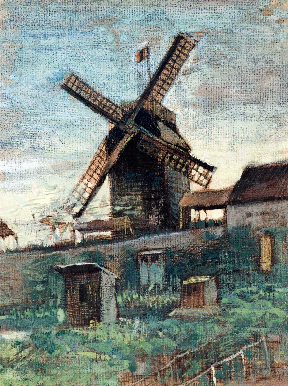 زعنفة Le Moulin de Blute (أحد مطاحن Moulin de la Galette) بواسطة Gogh ، Vincent ، van (1853-1890) بواسطة فنسنت فان جوخ