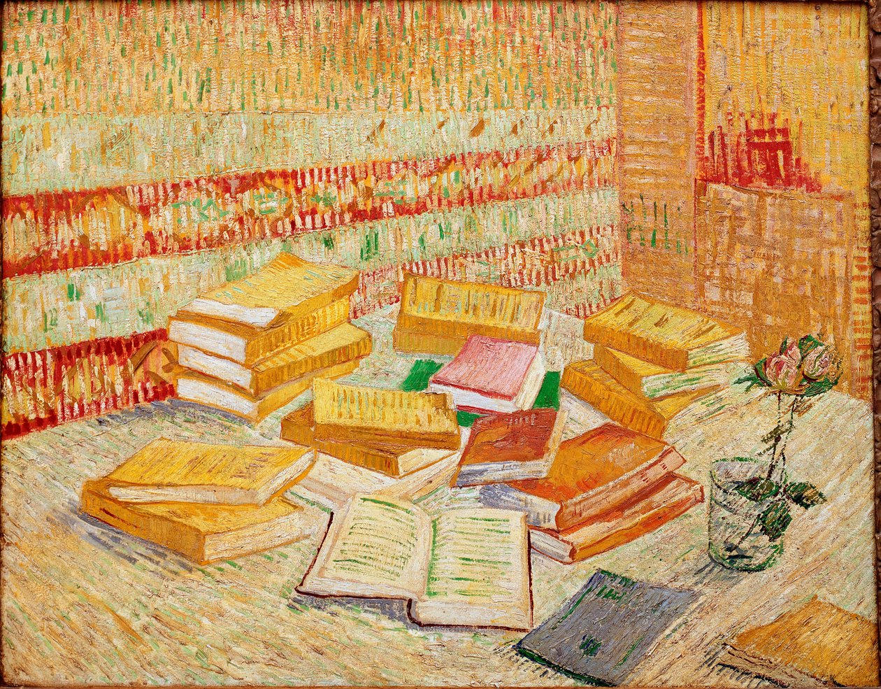 كتب صفراء أو رومانسيات باريسية لوحة لفنسنت فان جوخ (1853-1890) 1887 مقاس 73x93 سم بادن بادن ، مجموعة خاصة بواسطة فنسنت فان جوخ
