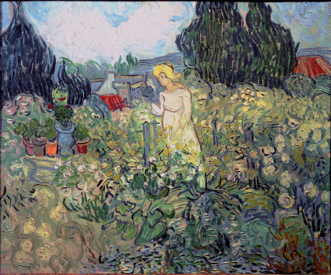 Miss Gachet in her garden at Auvers sur Oise بواسطة فنسنت فان جوخ
