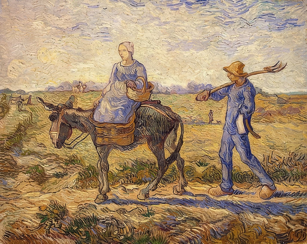 صباح. في الطريق للعمل. 1890 بواسطة فنسنت فان جوخ