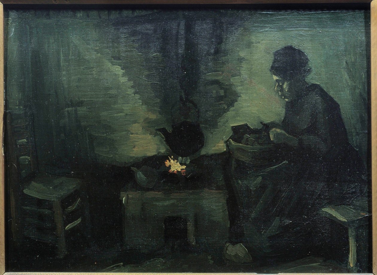 فلاح بيتور ماروفلي على الخشب بواسطة فنسنت فان جوخ (1853-1890) 1885 صن. 0،29x0،4 م باريس ، متحف أورسيه بواسطة فنسنت فان جوخ