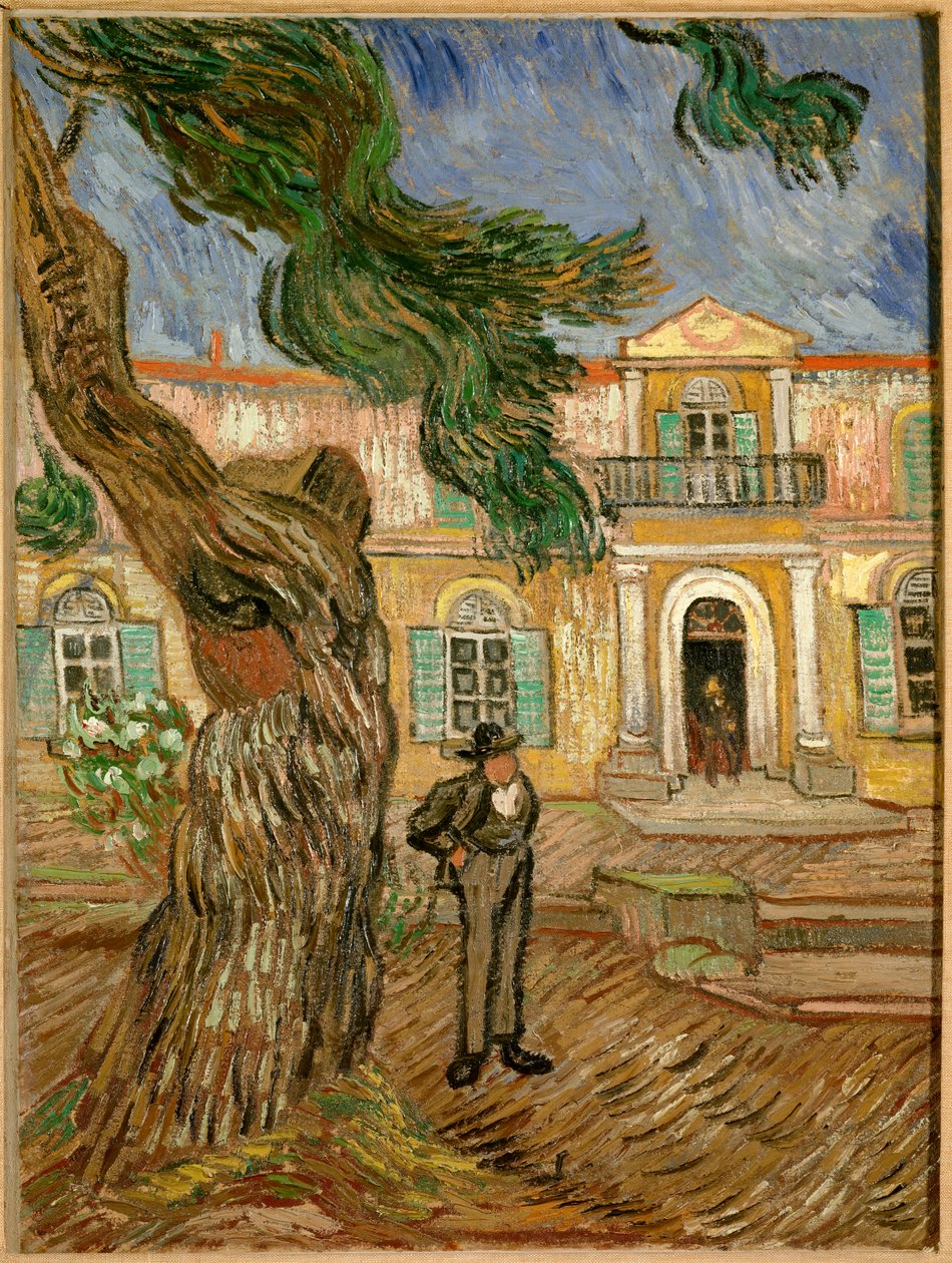 مستشفى Saint Paul في Saint Remy de Provence (Saint-Remy-de-Provence). لوحة لفنسنت فان جوخ (1853-1890) 1889 صن. 0.63 × 0.48 م. باريس ، متحف دورسيه - مستشفى سانت بول في سانت ريمي دي بروفانس (سان ريمي دي بروفانس) وتسمى أيضًا سانت بول أسيل بواسطة فنسنت فان جوخ