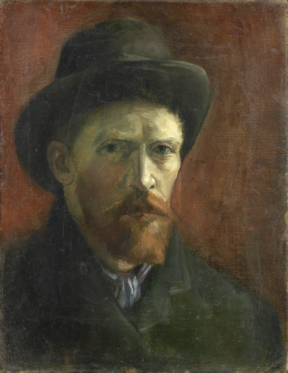 بورتريه ذاتي مع Felt Hat par Gogh ، فنسنت ، فان (1853-1890). زيت على قماش ، مقاس: 41.5 × 32.5 بواسطة فنسنت فان جوخ