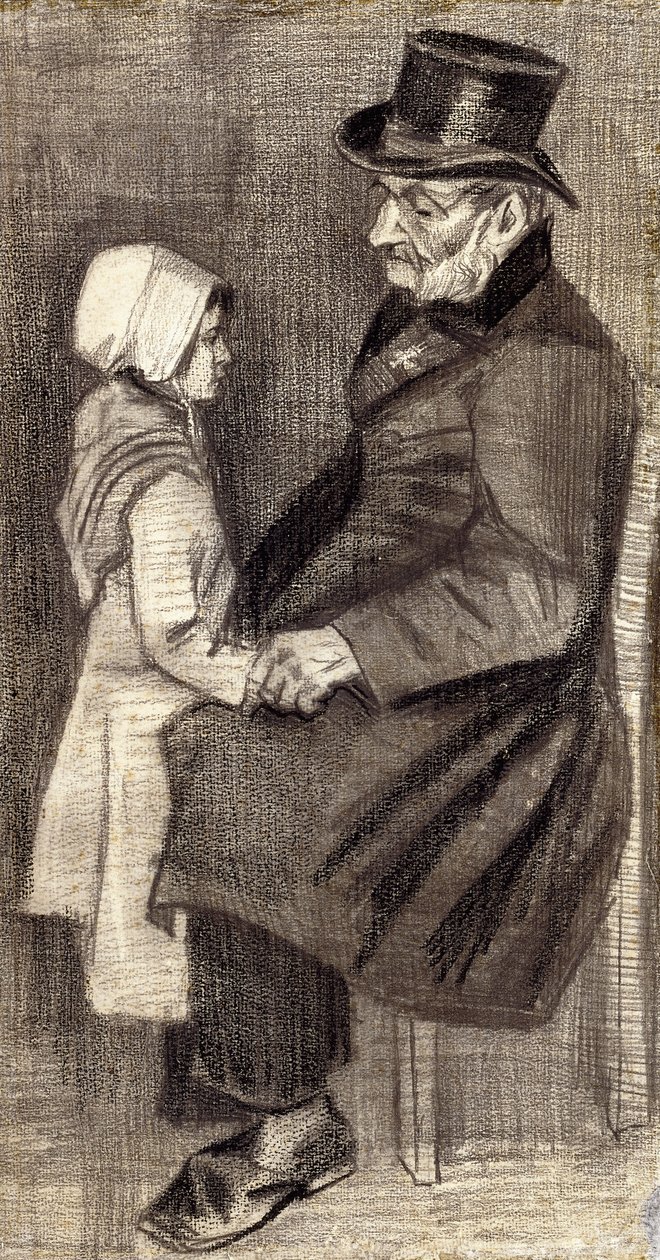 يجلس الرجل مع فتاة صغيرة. رجل يجلس مع فيليتي ، 1882 بواسطة فنسنت فان جوخ